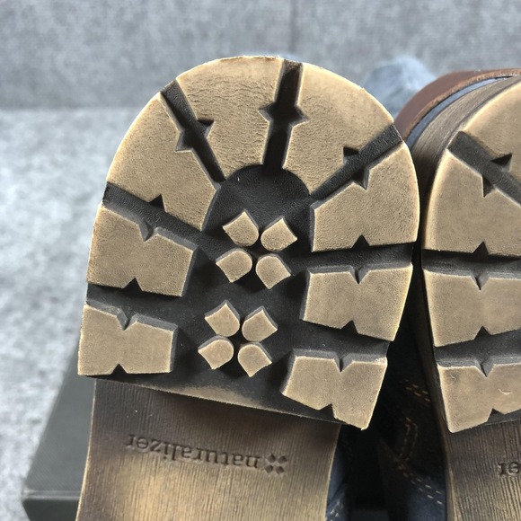 Naturalizer Boots Womens Size 7 W Blue Brown Talley Suede Strap Buckle Ankle Zip - Picture 14 of 15